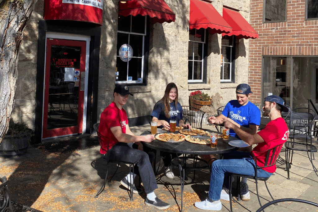 Boise pizza patio | Wiseguy Pizza Pie Boise | family-friendly pizza spot | best pizza in Boise | outdoor dining Boise | pizza restaurant Boise | Hailey Wiseguy | Ketchum pizza shop