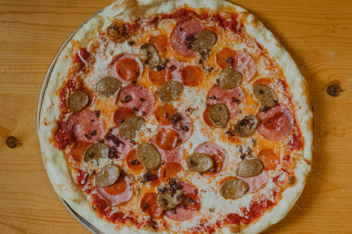 Wiseguy Pizza Pie | meat lovers pizza | pizza Boise | pizza Hailey | pizza Ketchum | handcrafted pizza | gourmet pizza Idaho | pepperoni pizza | pizza restaurant